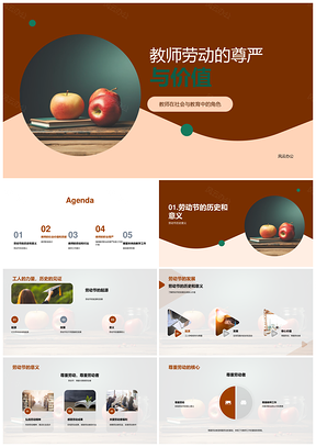 教师劳动尊严驱动教育社会进步PPT模板