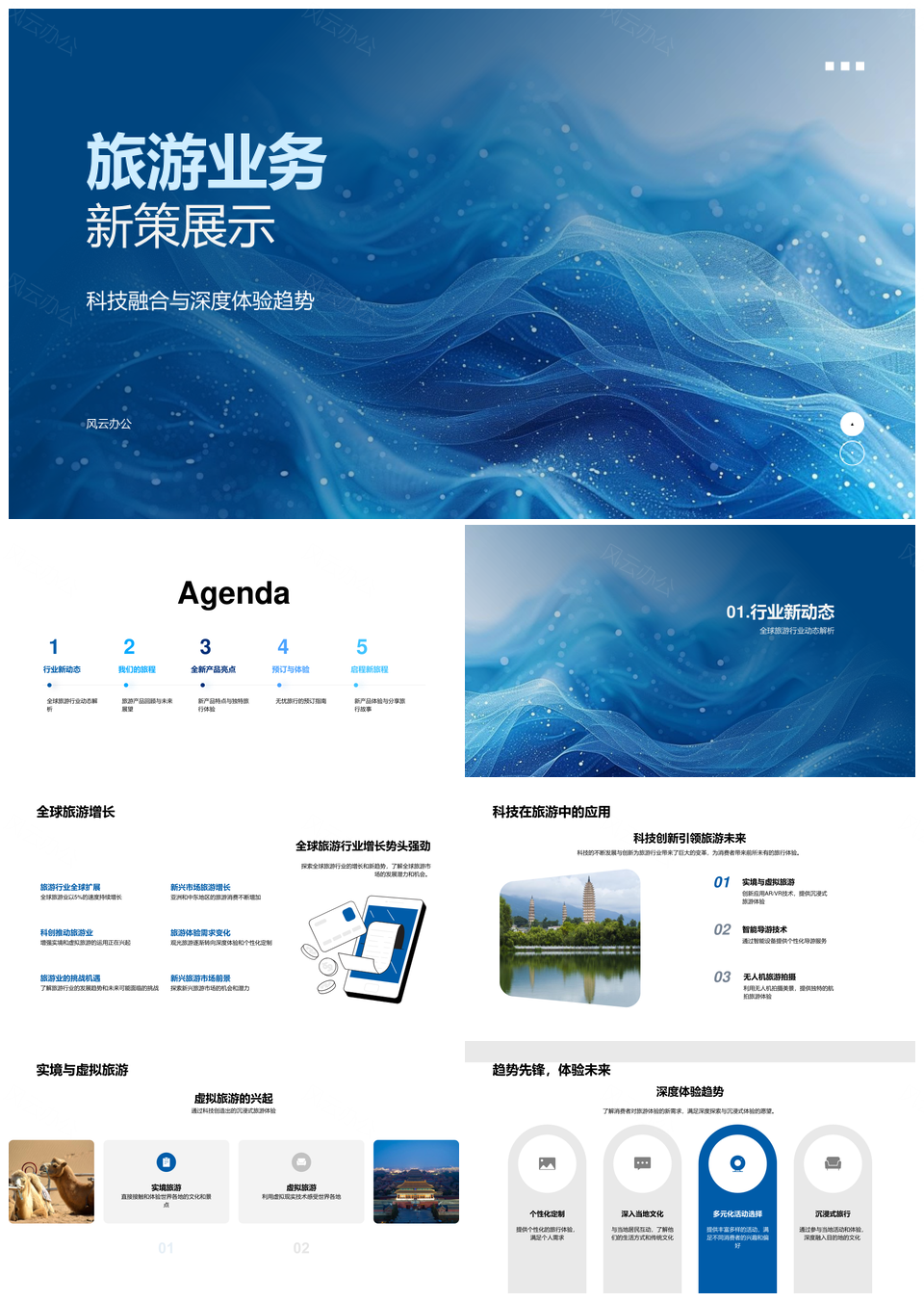 科技融合驱动旅游业务沉浸式个性化体验趋势PPT模板