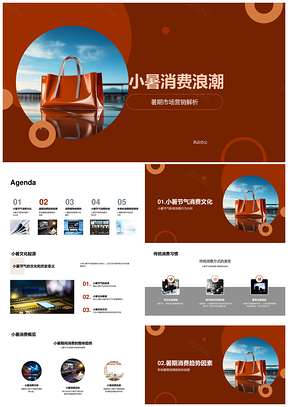 暑期消费气候心理传统趋势洞察PPT模板