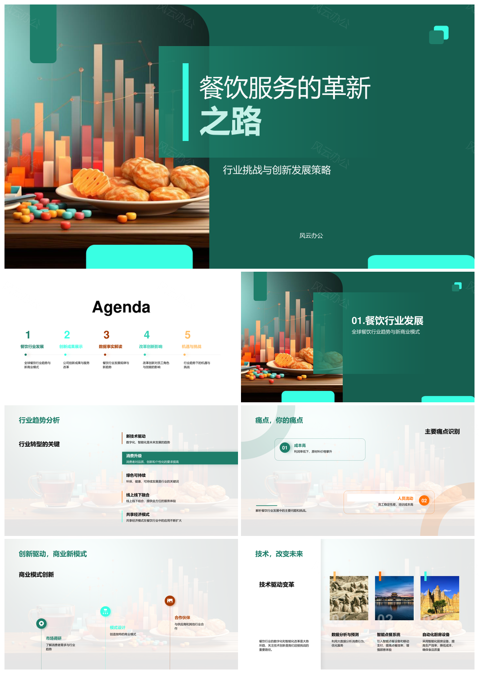 餐饮革新应对挑战创新策略趋势驱动服务转型PPT模板