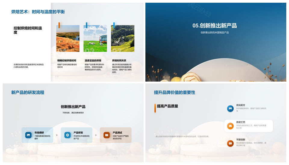 米面烘焙创新科技传承农产师创品质优品PPT模板