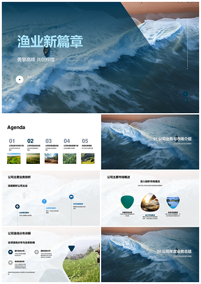 渔业公司业务发展与市场应对策略PPT模板