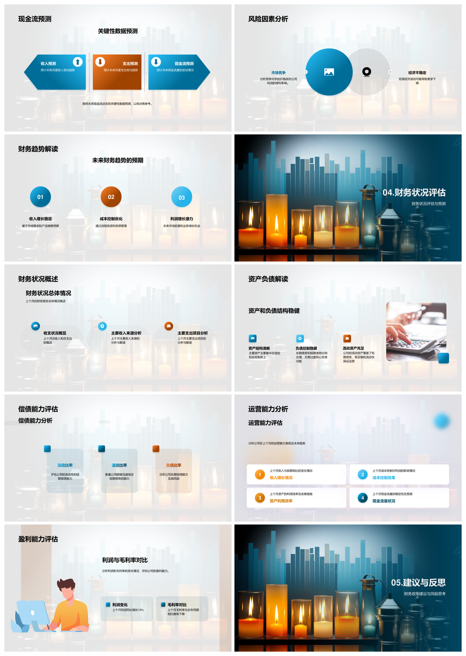 月度财务收支分析趋势报告图表解析PPT模板