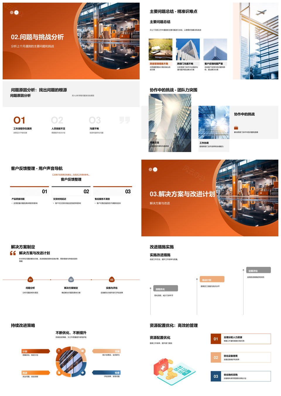 工业机械质量月结问题解析及解决优化PPT模板