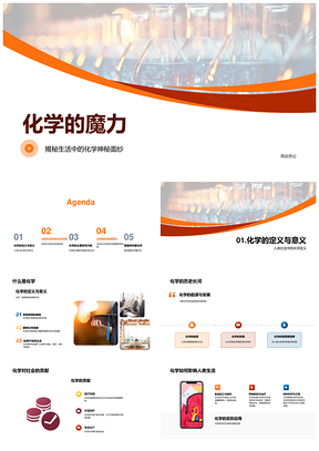 生活化学烧瓶发展史探秘PPT模板