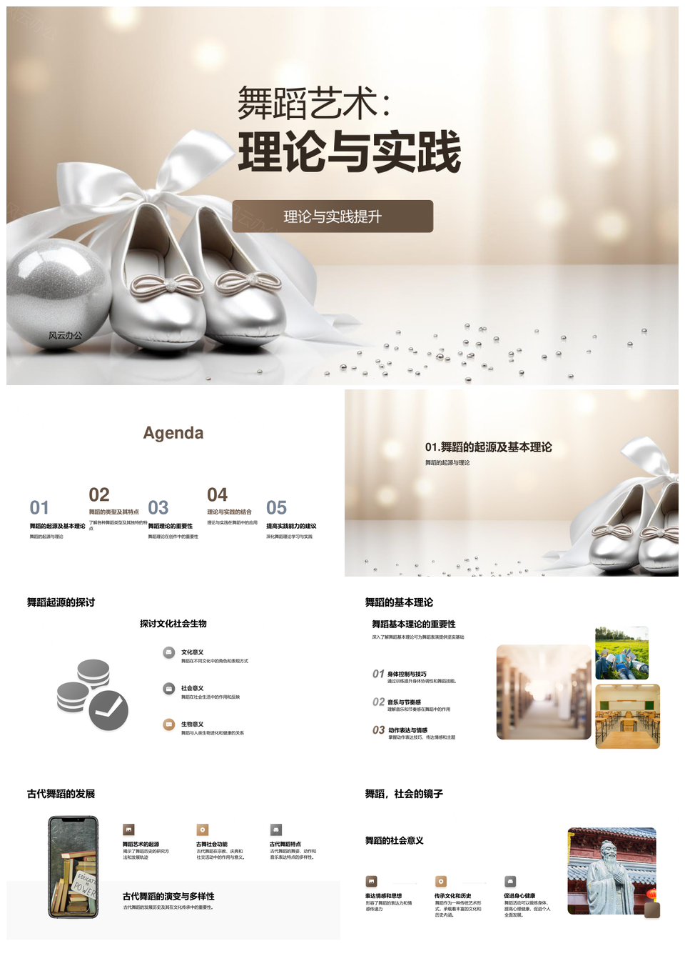 舞蹈理论实践结合创作表演类型起源芭蕾PPT模板