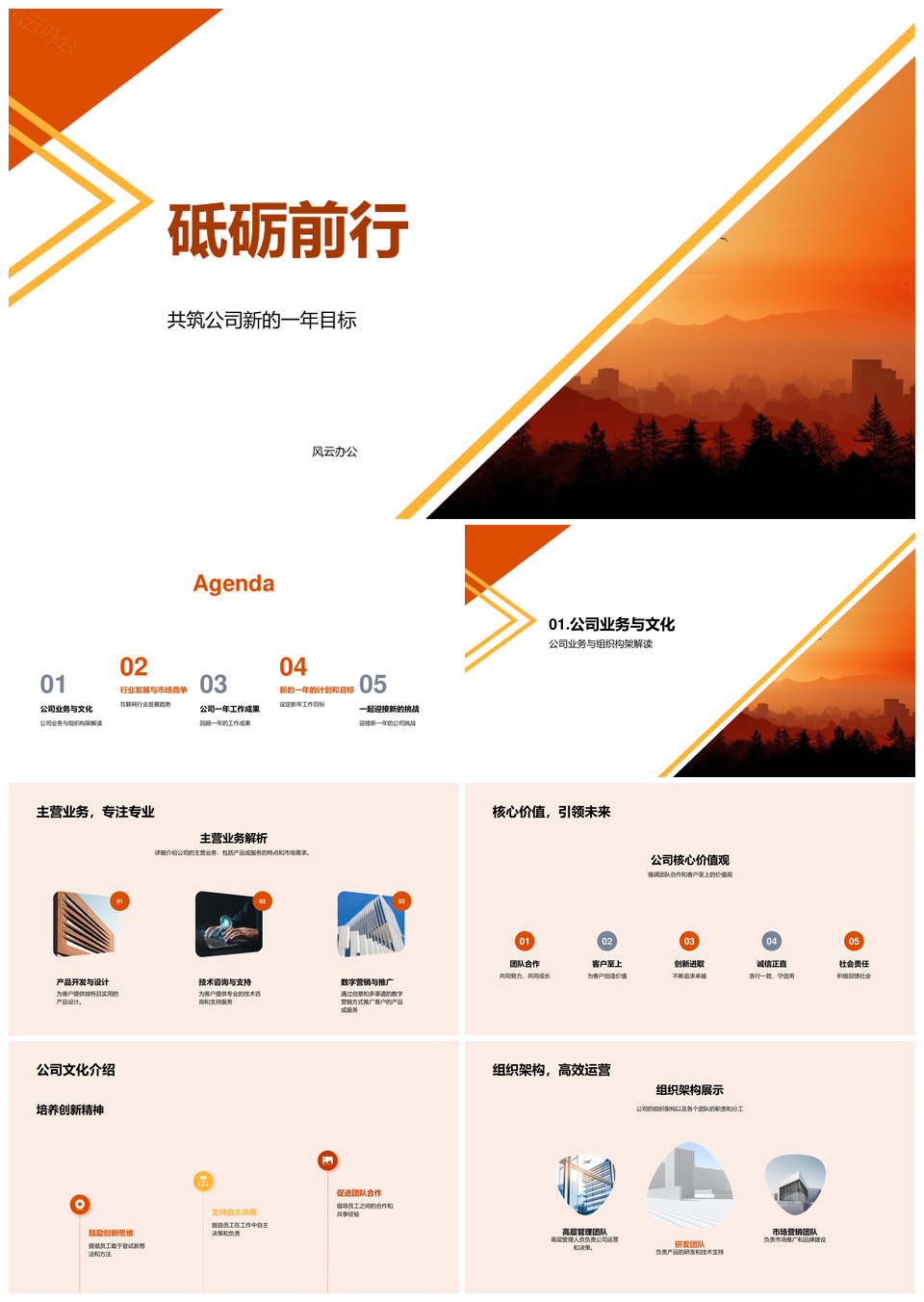 创新奋进竞峰迎战未来征程PPT模板