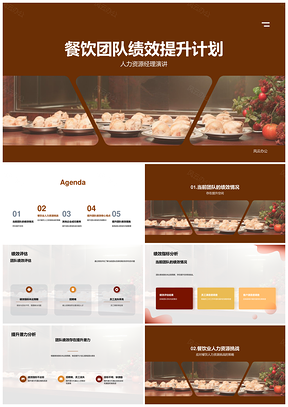 餐饮企业团队绩效提升与招聘流失管理汇报PPT模板
