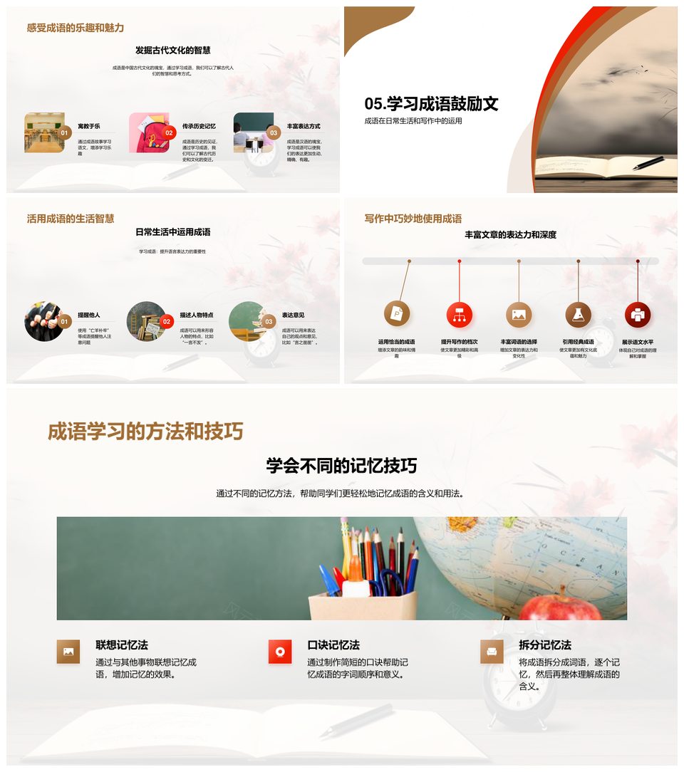 五年级成语教学历史故事文化探秘PPT模板
