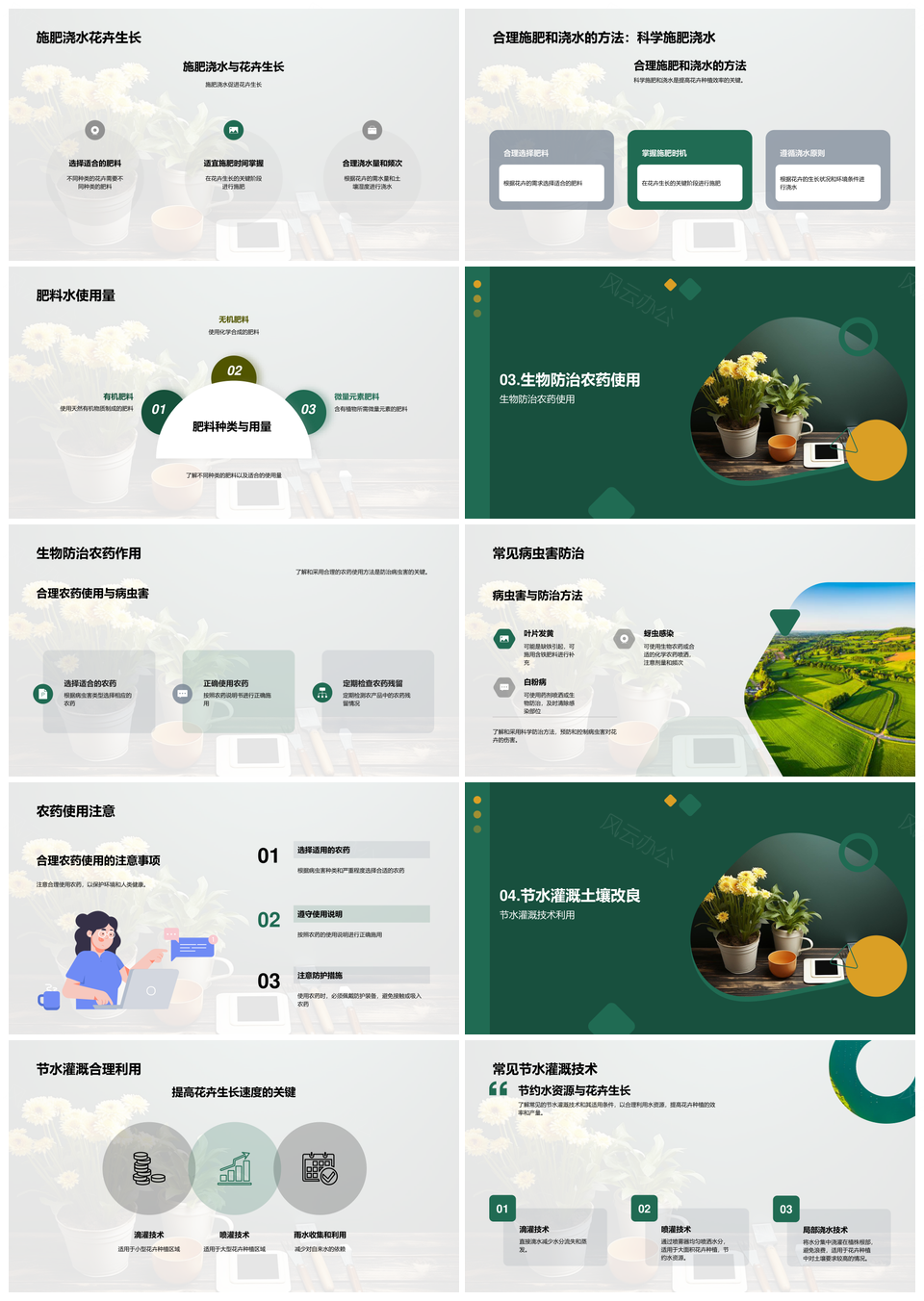农民花卉种植高效养护农研会专家演讲PPT模板
