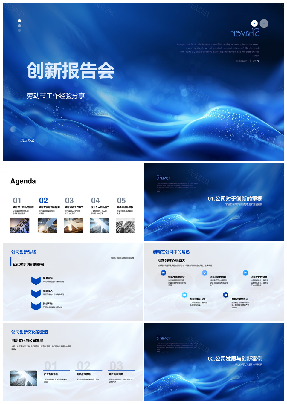 创新报告会战略文化历程案例流程产品服务学习PPT模板