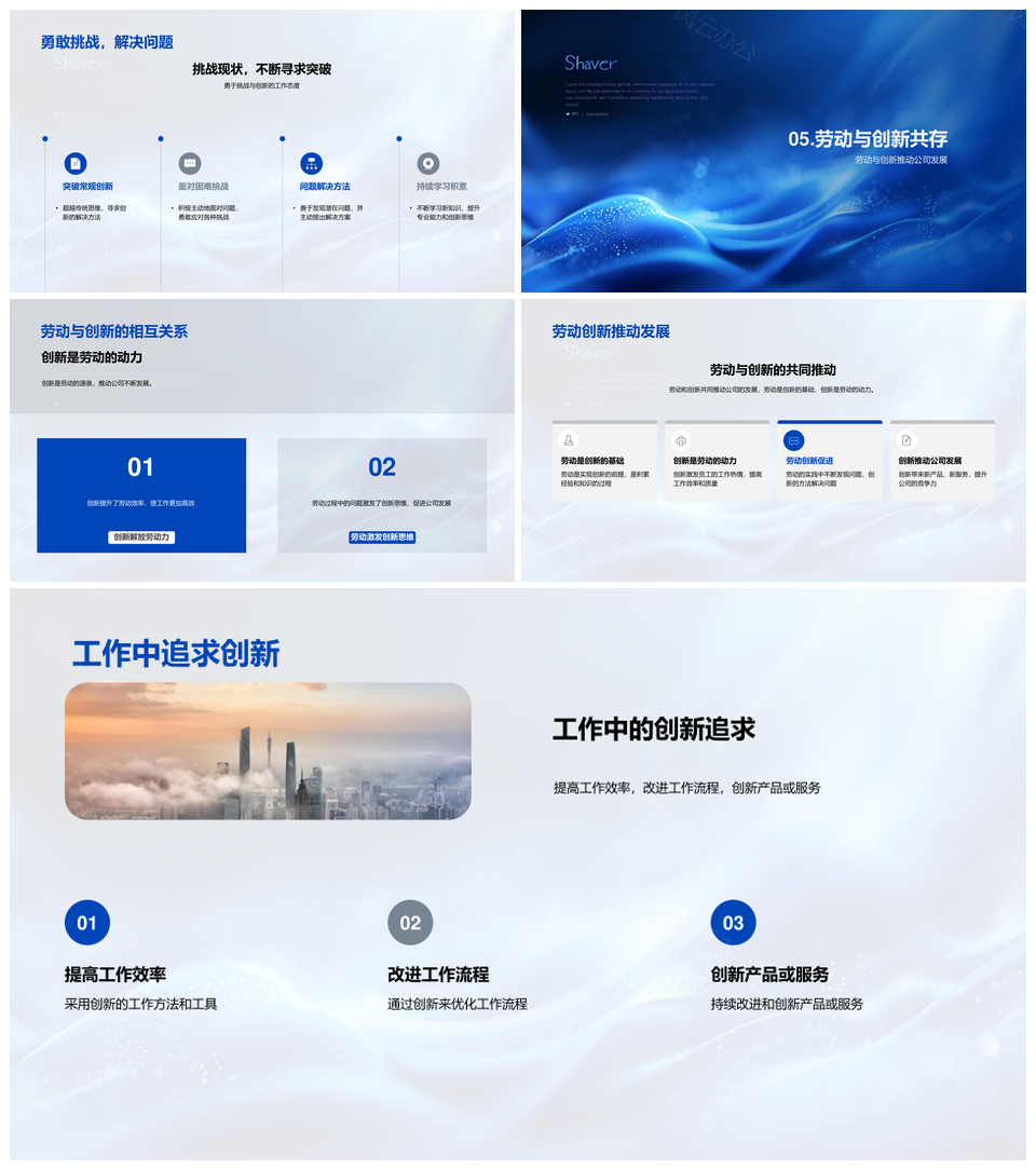 创新报告会战略文化历程案例流程产品服务学习PPT模板