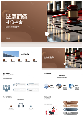 2025法官律师法庭商务礼仪与情绪管理培训PPT模板