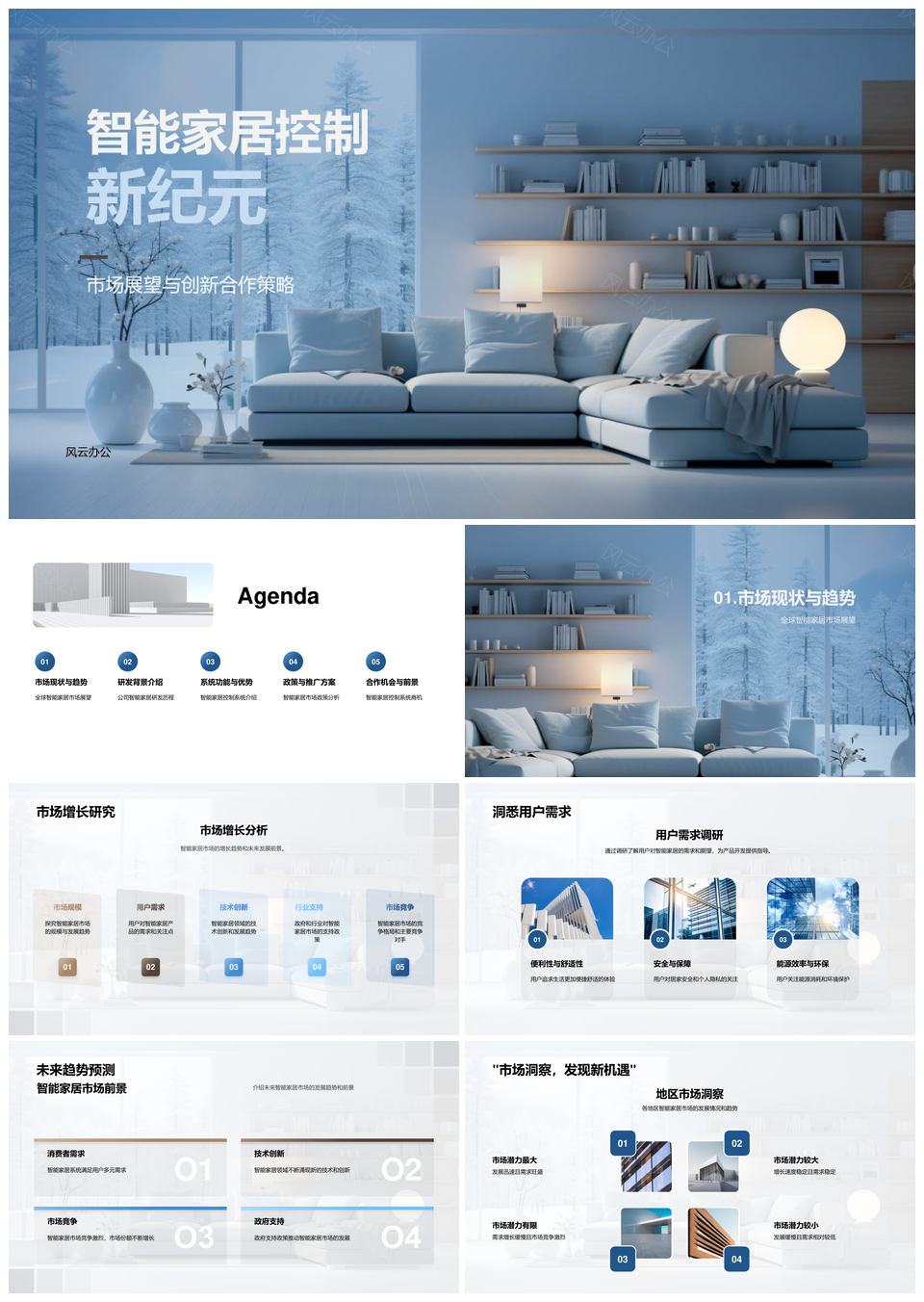 智能家居控制系统全球市场创新合作技术趋势PPT模板