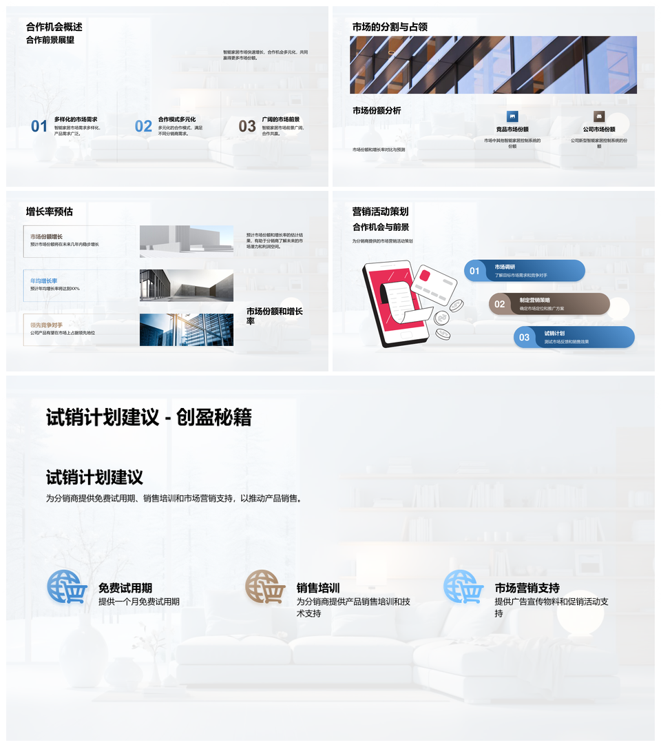 智能家居控制系统全球市场创新合作技术趋势PPT模板