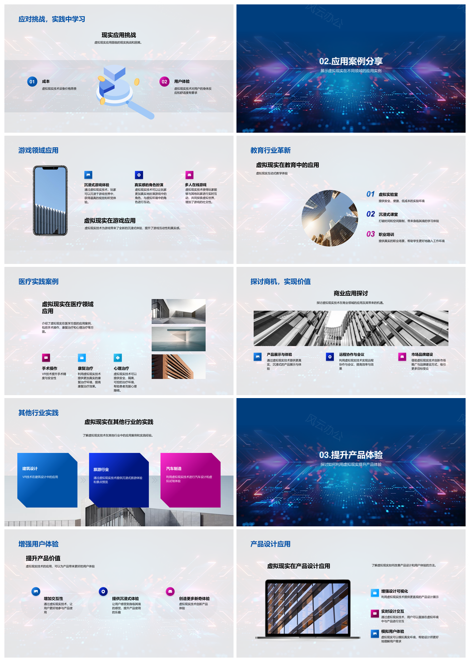 虚拟现实技术研发与教育游戏应用设备PPT模板