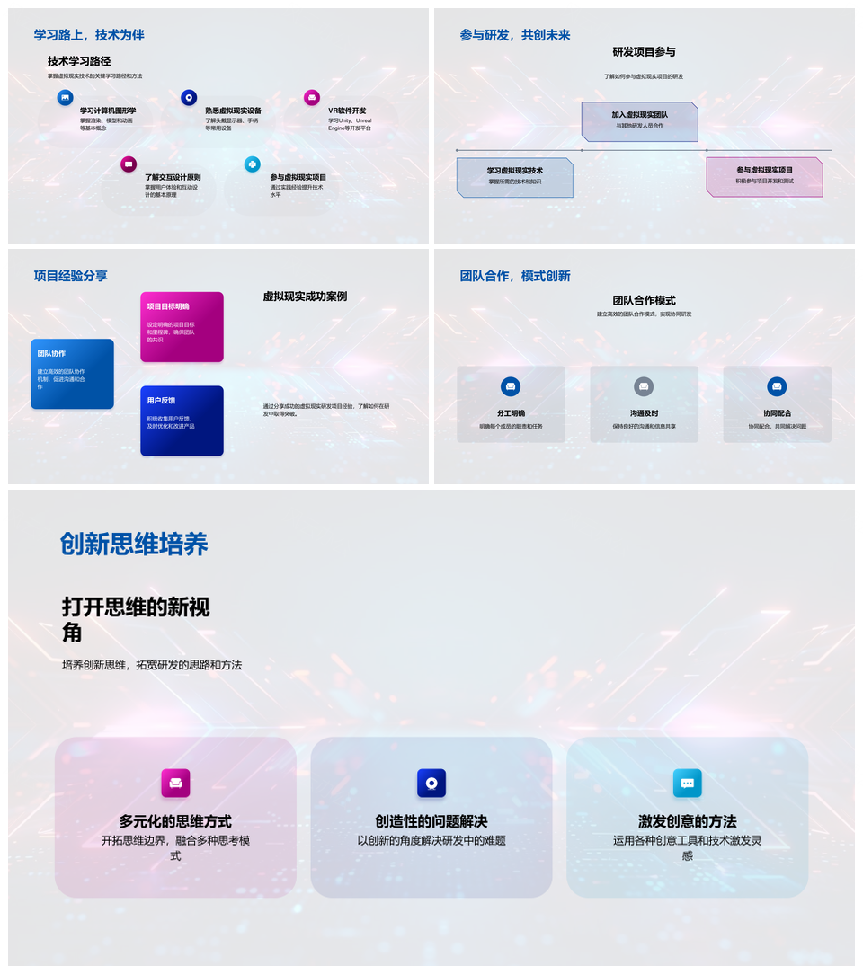 虚拟现实技术研发与教育游戏应用设备PPT模板