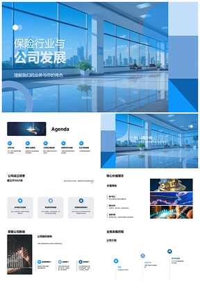 保险行业全球趋势下公司发展新员培训客户服务业务PPT模板