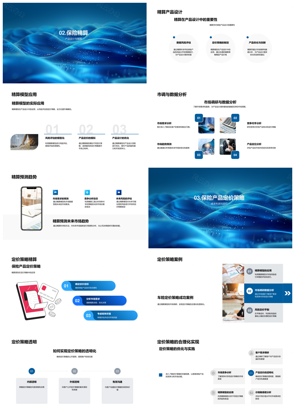 保险精算风险管理决策支持实操PPT模板