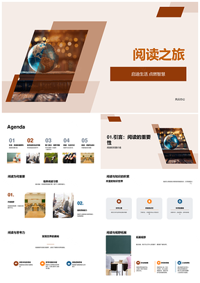 阅读习惯启思野阅籍之旅PPT模板