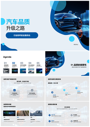 汽车品质升级材料工艺设计竞逐行业标杆PPT模板