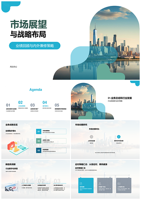 市场展望战略布局业绩回顾内外兼修趋势应对PPT模板