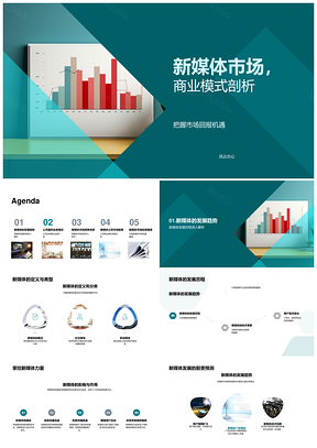 新媒体市场商业模式盈利发展历程解析PPT模板