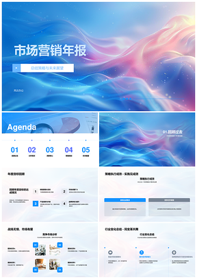 市场营销部门年报策略展望竞业ROI案例PPT模板