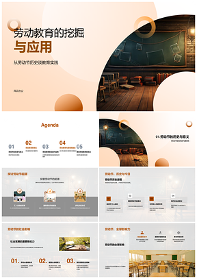 劳动教育融入素质教育德育实践体系PPT模板
