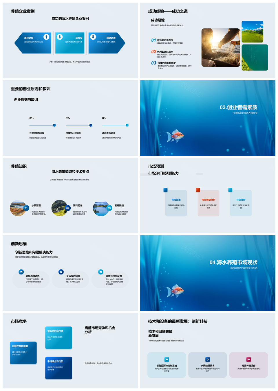 海水养殖创业指南市场趋势与海洋潜力PPT模板