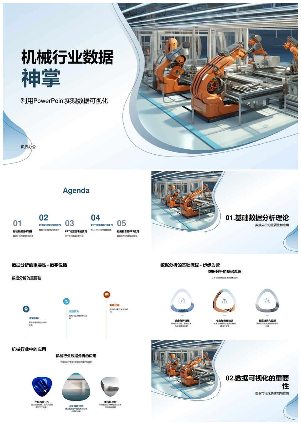 机械数据神掌多维分析可视化报告PPT模板