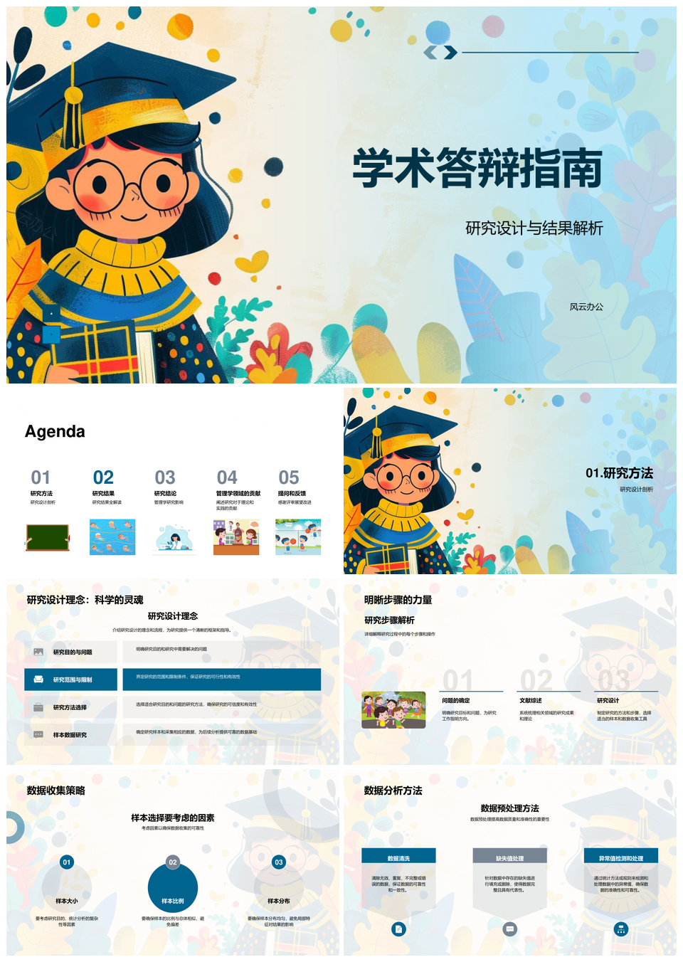 学术答辩理论模型假设管理学影响实践贡献指南PPT模板