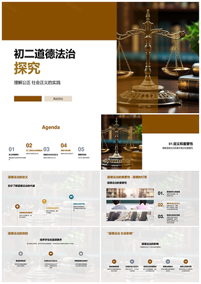 初二道德法治社会正义公正生活解析PPT模板