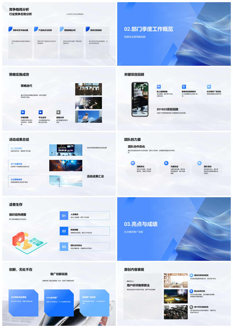 2025新媒体季度行业趋势运营推广策略PPT模板