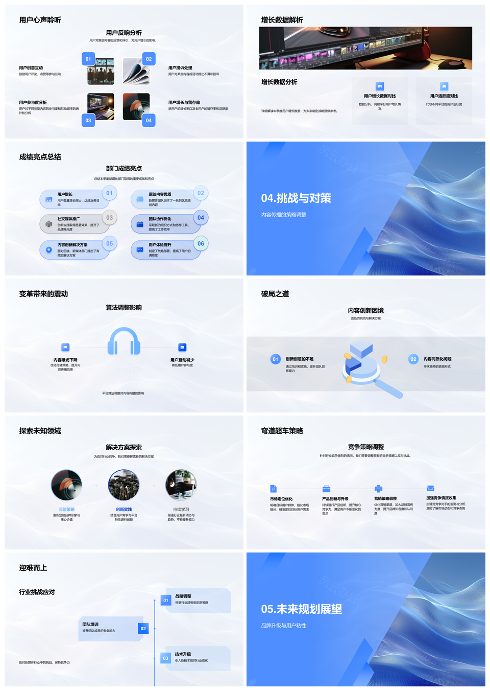 2025新媒体季度行业趋势运营推广策略PPT模板