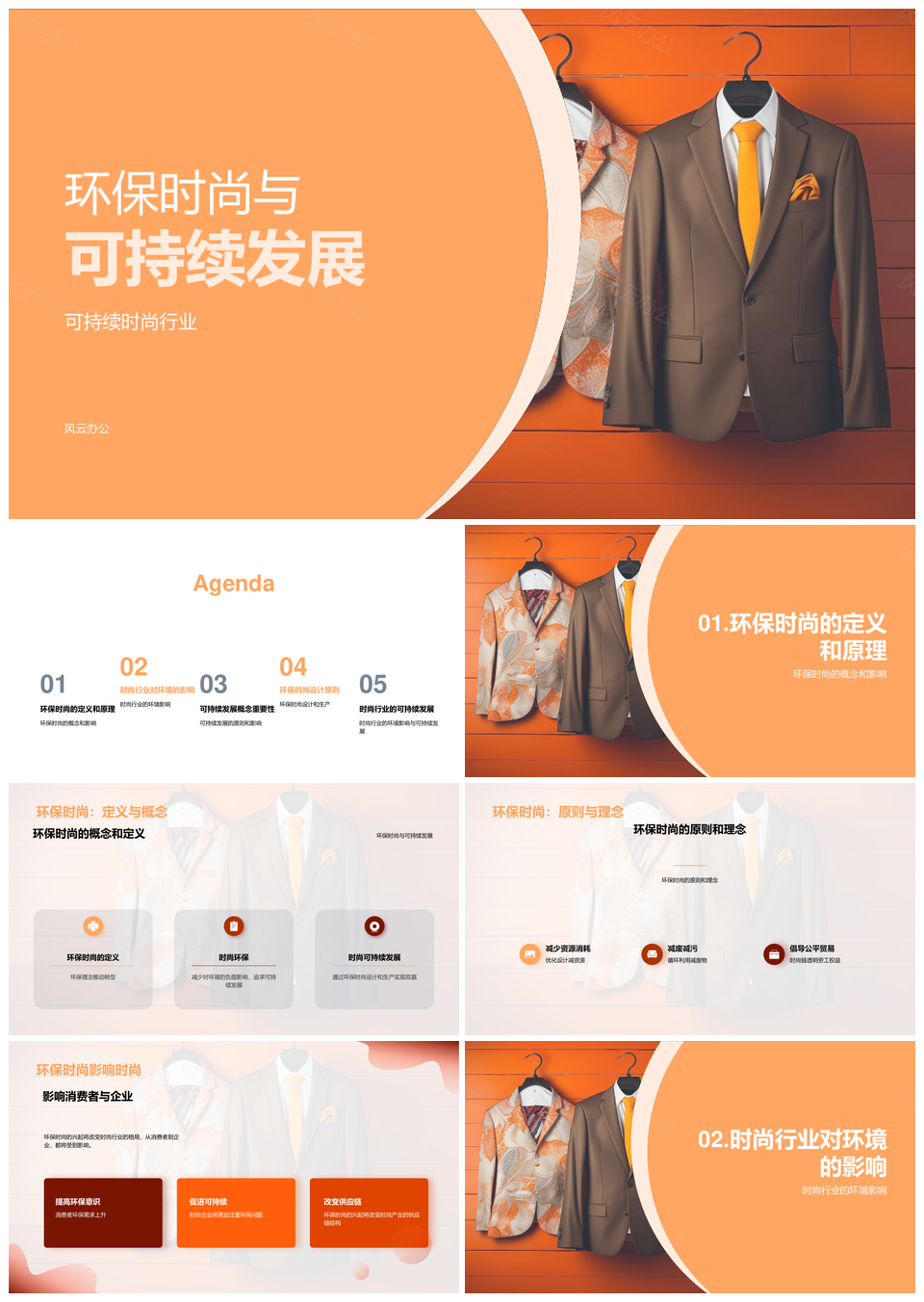 环保时尚可持续设计生产原则方法PPT模板