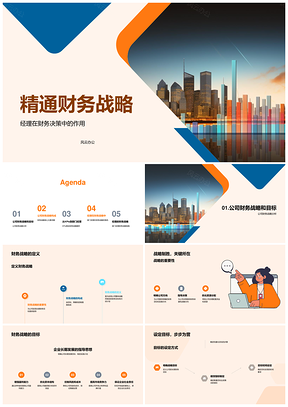财务经理战略决策KPI盈利成本资本优化策略PPT模板