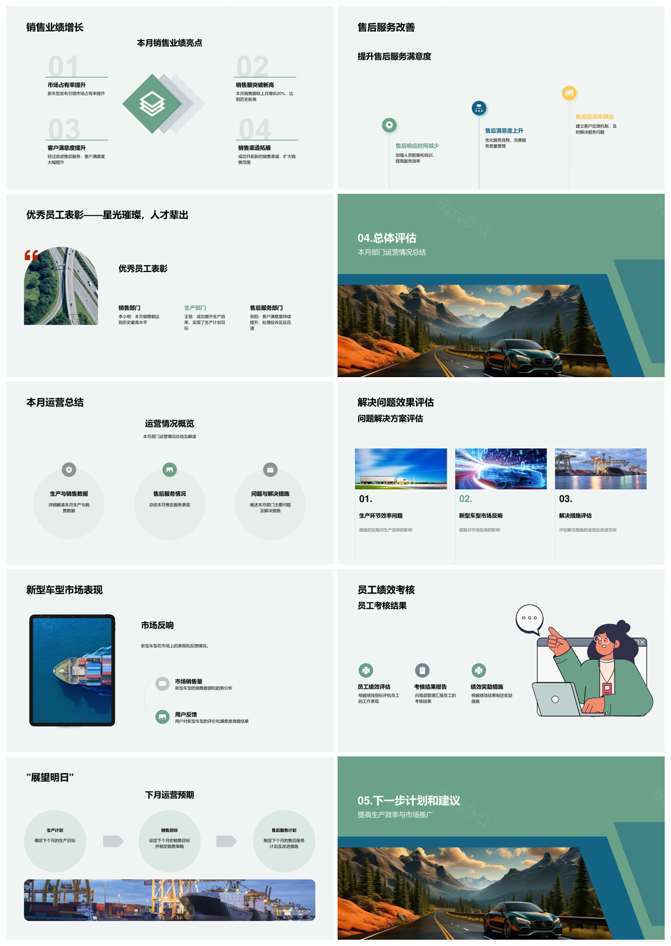 车辆部门运营销售生产售后新车型市场解决措施PPT模板