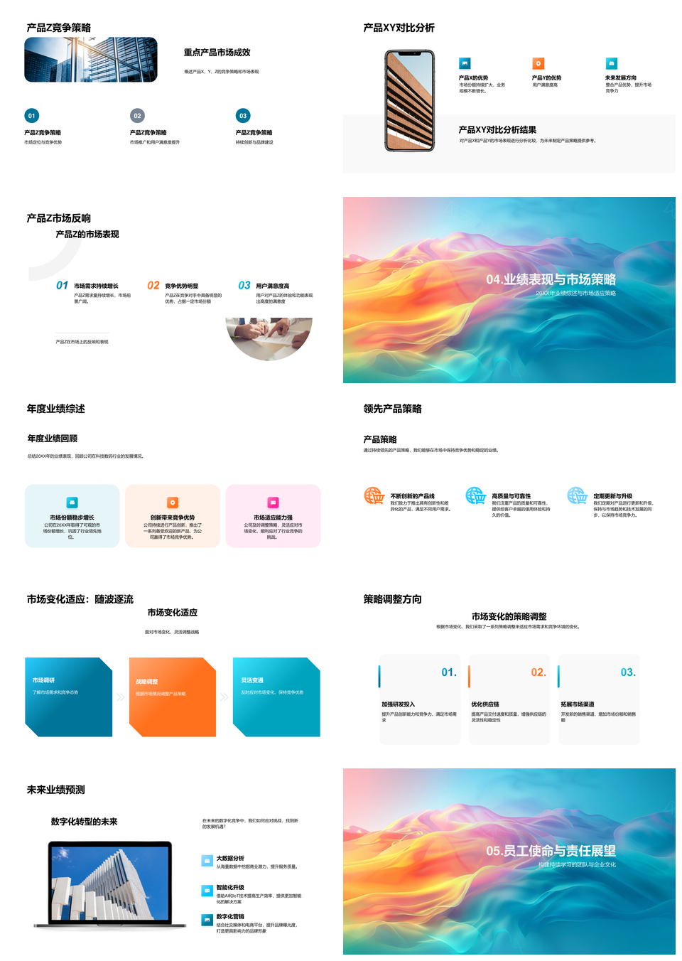 2025科技产品年终业绩策略竞争分析PPT模板