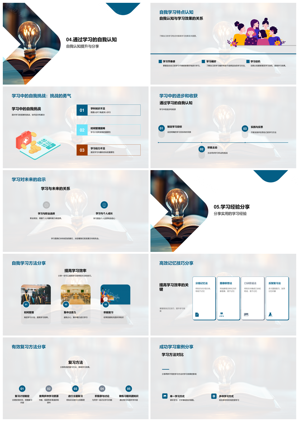 学习历程自我认知与策略优化PPT模板