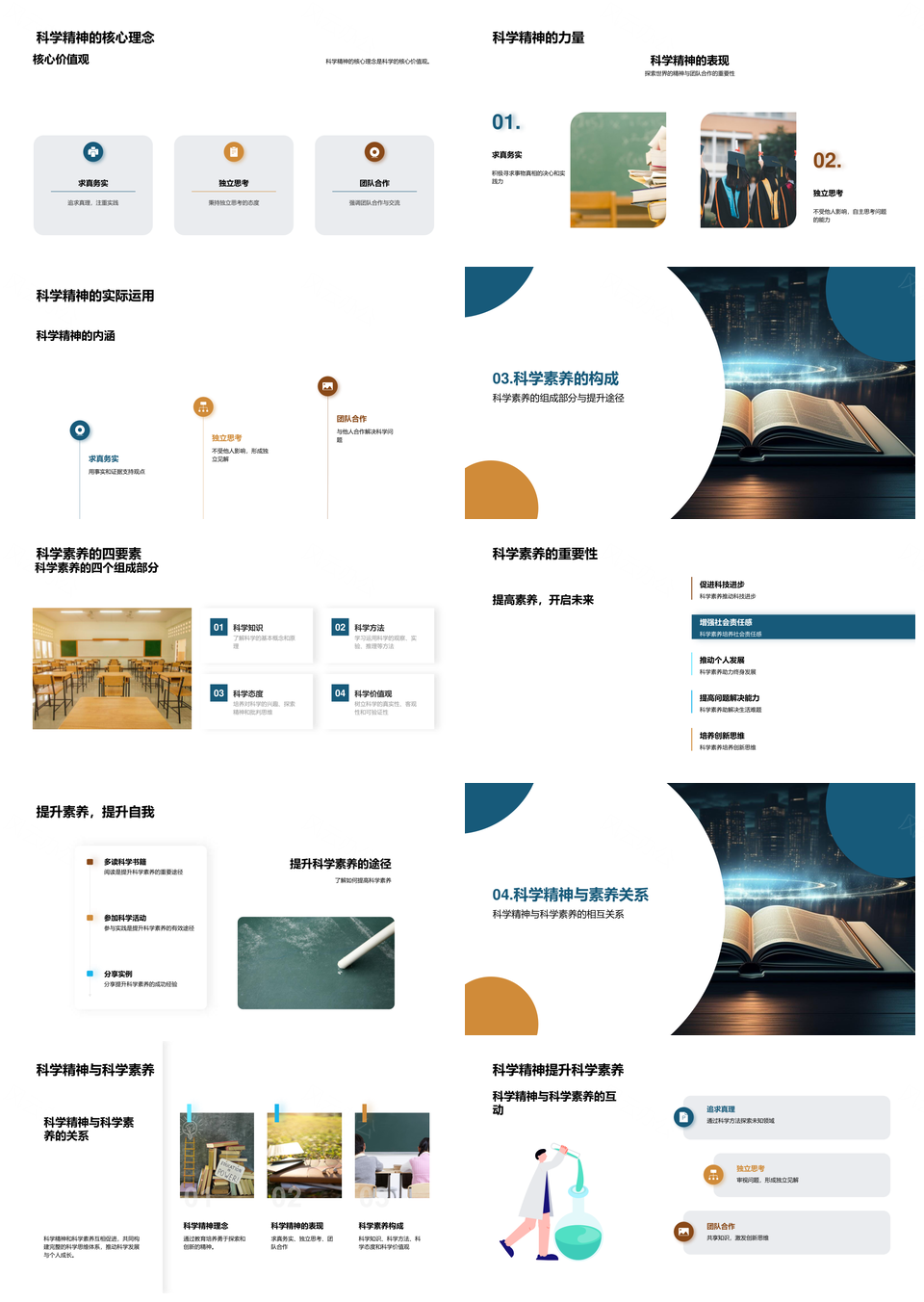 科学素养精神与显微镜基本定义PPT模板