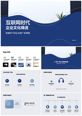 新媒体运营助力企业文化培训推广PPT模板