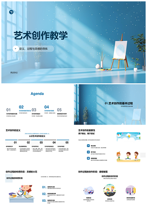 艺术创作教学灵感过程自我表达起点PPT模板