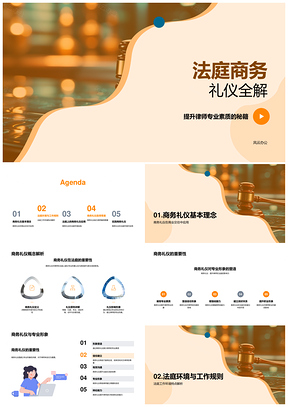 律师专业素质与法庭商务礼仪实践解析PPT模板