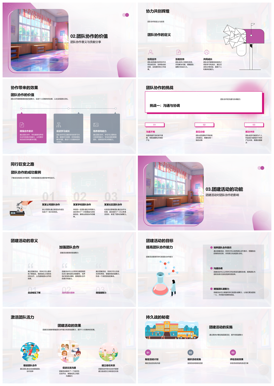 2025班级团建协作凝聚力团队效能发展PPT模板