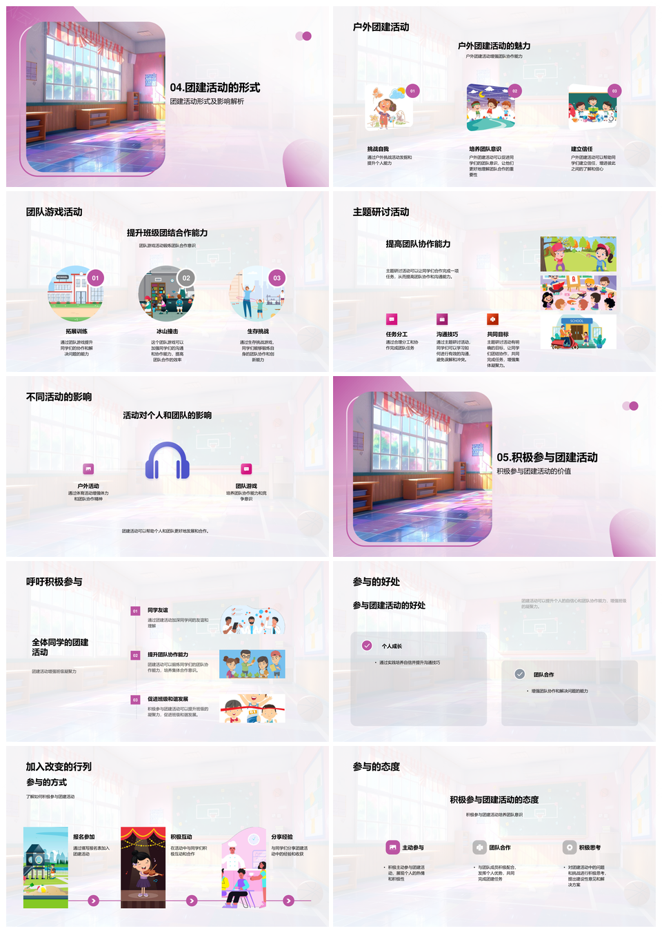 2025班级团建协作凝聚力团队效能发展PPT模板