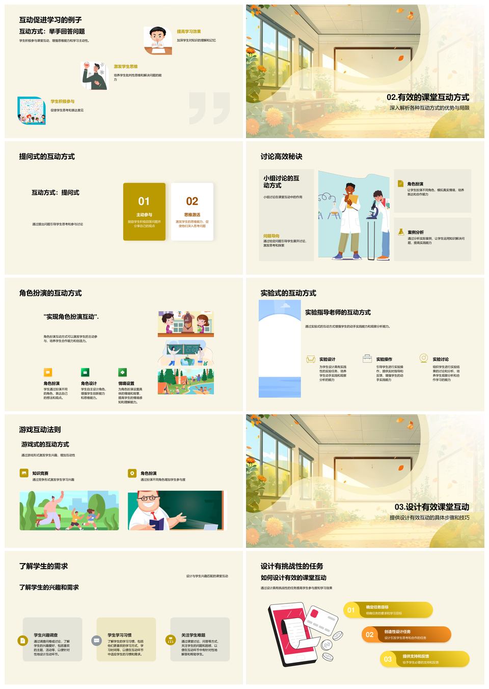 课堂互动策略技术提升学习参与效果PPT模板