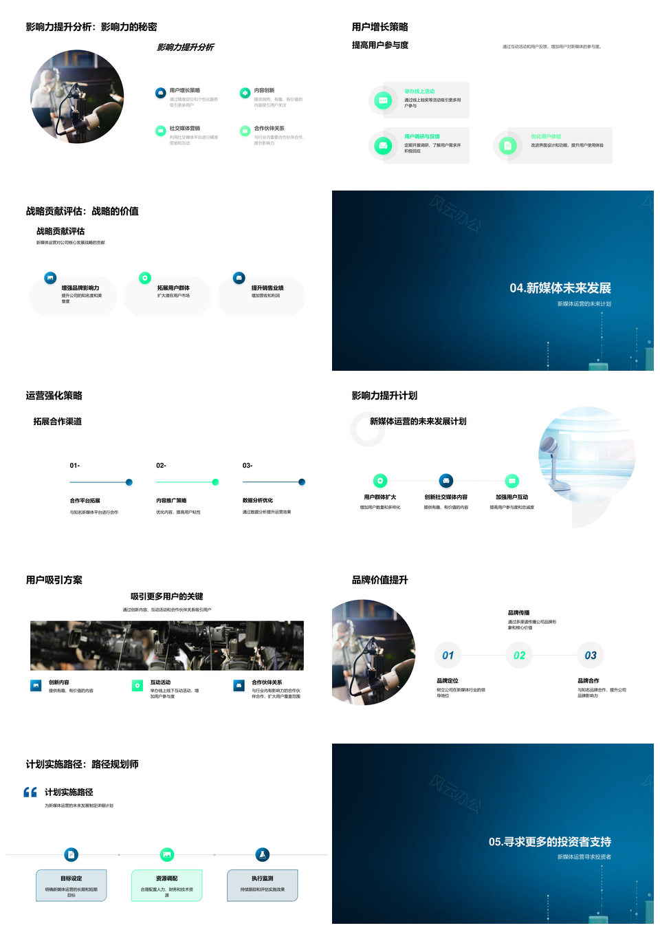 新媒体运营实战策略行业竞争案例优势解析PPT模板