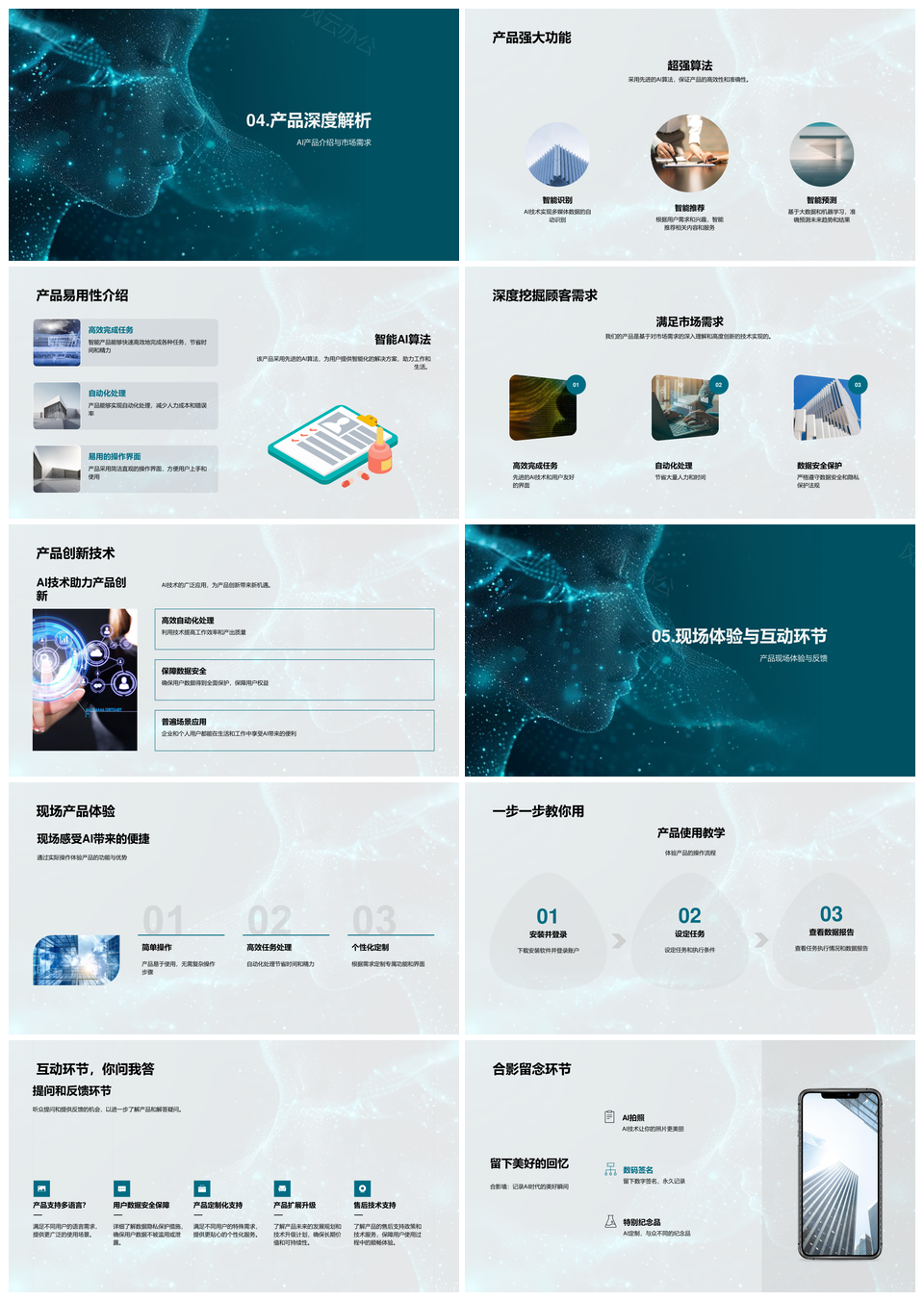 AI产品驱动IT互联网发展市场需求算法自动化安全PPT模板