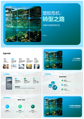 塑料污染危机环保转型应对应用特性PPT模板